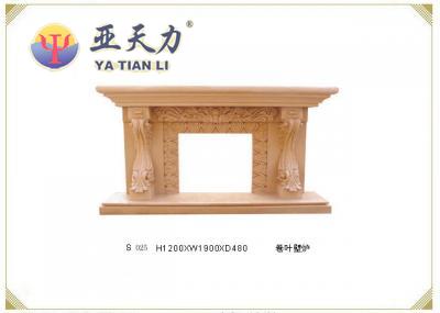 石材卷叶壁炉